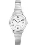 Timex Ladies White Silver Easy Reader Watch