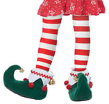 Elf Santa Claus Helper Christmas Child Girls Boys Costume Green Shoes Boots