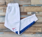 Nike Air Swoosh Fleece Cargo Joggers Tapered - Mens Size XL Retro White RRP £70