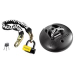 Kryptonite New York Fahgettaboutit Chain Lock - 100cm - Black/Yellow & Strong Hold Above Ground Lock