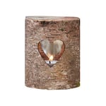 Ginger Ray- Photophores de Mariage Country Rustique, Natural Wood & Glass with Heart, Marron