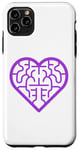 Coque pour iPhone 11 Pro Max Coeur violet sensibilisation a la maladie d'Alzheimer