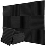 GAOAIHONG 48 Pack Acoustic Foam Panels Soundproofing Studio Foam Wedge Tiles Fireproof Ideal for Home & Studio Sound Insulation 30 * 30 * 2.5CM