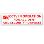 Platinum Place 1 x EXTERNAL RED ON WHITE 200x43mm CCTV In Operation for Accident and Security Purposes Window Sticker,Sign,Car,Van,Lorry,Truck,Taxi,Bus,Mini Cab,Minicab,Go Pro,Dashcam,Camera
