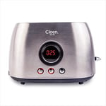 Cloen Grille-pain 2 étages – Fentes larges – Grille-pain, 800 W, 6 niveaux réglables, 3 fonctions – Toaster – Plateau amovible pour miettes Easy Toaster