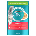 Purina One SterilCat - 26 x 85 g Kalkon & gröna bönor