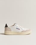 Autry Medalist Low Leather/Suede Sneaker White/Black