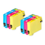 6 C/M/Y Ink Cartridges XL for Epson Expression Home XP-5100 & XP-5105