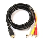 HDMI til 3-RCA video/Audio adapter kabel 1.5m