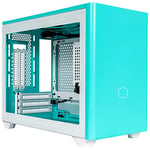 Cooler Master MasterBox NR200P Mini ITX Computer Case - Tempered Glass Side Panel, Superior Cooling Options, Vertical GPU display, Tool-Free 360 Degree Accessibility - Caribbean Blue