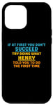 iPhone 14 Plus Henry Funny Customized Saying, Henry Birthday Case