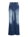 Please Jeans Wide Leg Stockholm Vida Blå [Color: BLU DENIM ][Sex: Women ][Sizes: M,L ]