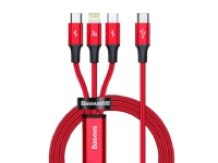 Baseus CAMLTSC09, 1,5 m, USB C, USB C/Micro-USB B/Lightning, Röd