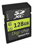 Digi-Chip 128 GO 128GB Class 10 SD SDXC Carte Mémoire pour Sony Cyber Shot DSC-HX400V, DSC-WX350, DSC-W800 & Cybershot DSC-RX100