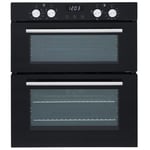 Sia SIA DO101 60cm Black Built Under Double Electric Fan Oven With Digital Timer