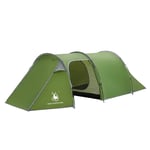 Nologo Durable Camping Tent Tent Bedroom Two Living Room Double Tunnel Camping Tent Wild camping tent,Easy to Install (Size : Green)