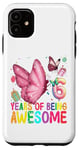 Coque pour iPhone 11 Papillon de 6 ans pour fille