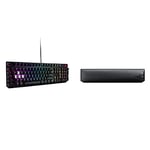 ASUS ROG Strix Scope 100 Percent RGB Wired Gaming Mechanical Keyboard & ROG Gaming Wrist Rest with Soft-Foam Cushioning for Ergonomic Comfort and Designed in Tenkeyless Fit