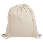 eBuyGB Cotton Drawstring Rucksack Children's Backpack, 2.7 L, Natural