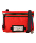 Givenchy Mens Red Polyamide Downtown Flat Crossbody Bag - One Size
