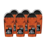 6x L'Oreal Men Expert Thermic Resist 48H Anti-Perspirant Roll On Deodorant 50ml