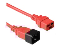Microconnect - Strömkabel - Iec 60320 C20 Rak Till Iec 60320 C19 Rak - Röd