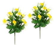 Flair Flower Lot de 2 Bouquets de renoncules artificielles en Soie - Arrangements Floraux - Bouquet de Fleurs artificielles - Bouquet de Fleurs artificielles - Mariage