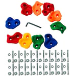 Climbing Holds Wall Grip Rocks for Climbing Frames DIY Rock Stone Wall Tree House with Wood Screw Climbing Frame Accessories Indoor and Outdoor Playground Tree House Mixed Colors 10pcs