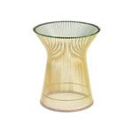 Platner Side Table 18k gold, white Calacatta marble top