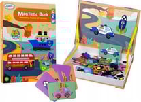 Leantoys Magnetisk Pusselbok Fordonskort Helikopter Polis Lean Toys