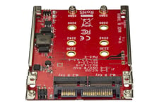 StarTech.com Dual-Slot M.2-enhet till SATA-adapter för 2,5" Drive Bay - RAID - kontrollerkort (RAID) - M.2 Card - SATA 6Gb/s