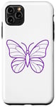 Coque pour iPhone 11 Pro Max Fleur violet sensibilisation a la maladie d'Alzheimer