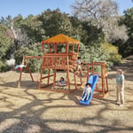Outdoor Playhouse & Swing Set Little Tikes Wood Adventures Grizzly Grotto XL
