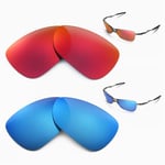 New Walleva Polarized Ice Blue and Fire Red Lenses For Oakley Crosshair 1.0
