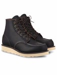 Red Wing 8849 Heritage Work 6" Moc Toe Boot - Black Prairie Leather Colour: Black Prairie, Size: UK 7.5