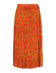 ONLY Onlalma Life Poly Plisse Skirt Aop Orange