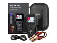 Qoltec Digital Battery Tester 3W1 Med Lcd | Polsk Meny | 6V | 12V | 24V | 30Ah-200Ah