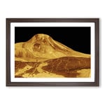 Big Box Art Maat Mons Planet Venus Space Framed Wall Art Picture Print Ready to Hang, Walnut A2 (62 x 45 cm)