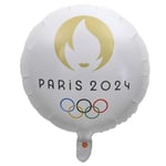 PARIS 2024, Ballon Aluminium Paris 2024 Gm 45 cm M24, Produit Officiel sous Licence, Décorations de fête, Gonfler avec une paille ou une pompe à ballon, Déco thème Sports, Anniversaire