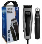 Wahl Homepro Mens Corded Hair Clipper & Trimmer Grooming Kit For Nose Ear & Hair
