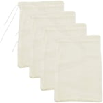 AOUXSEEM 4 Pack Cheesecloth Bags for Straining,Reusable Cold Brew Coffee Cheese Cloths Strainer,Large Nut Milk Tea Juice Bag,100% Natural Cotton Fine Mesh Filter Bags(X-Small,4"x6")