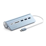 Satechi USB-C Aluminum USB-hub & Minneskortläsare - Blå
