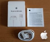 Genuine Charging Cable Charger Lead for Apple iPhone 4,4S,3GS,iPod,iPad2&1 Boxed