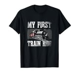 My first train ride my 1st ride - Retro Train Ride Lovers T-Shirt