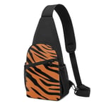 Tiger Print Scale Dark Sling bag, Lightweight shoulder Backpack chest pack crossbody Bags Travel Hiking Daypacks for Men Women