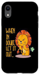 Coque pour iPhone XR When In Doubt Let It Out Funny Farting Cute Lion Pet