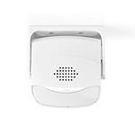 NEDIS Door Entry Alarm with Motion Sensor & 80 dB Chime, Wall & Ceiling Mount, White