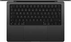 MacBook Pro 14-tum, M4 Pro 12-core, grafik 16-core, 48GB, 1TB SSD, Nanotextur, Rymdsvart - Amerikanskt tangentbord US