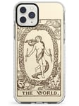 The World Tarot Card Cream Impact Phone Case for iPhone 12 Pro Max TPU Protective Light Strong Cover with Psychic Astrology Fortune Occult Magic
