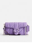 Coach Tabby Quilted Pillow Leather Covered C Wristlet - Purple